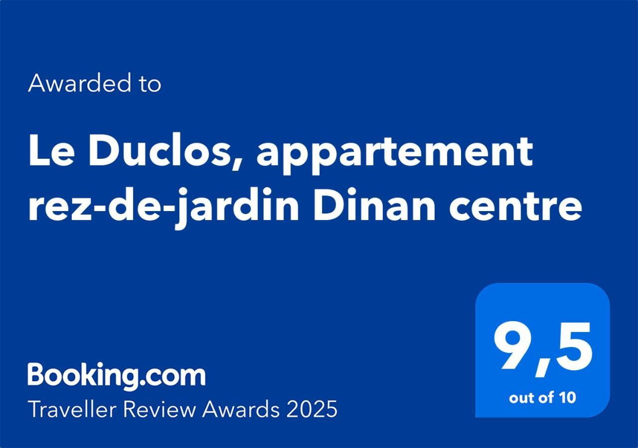 Le Duclos, Appartement Rez-De-Jardin Dinan Centre מראה חיצוני תמונה